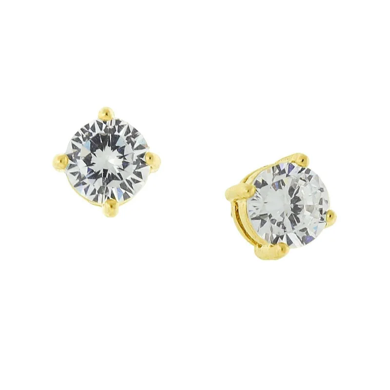 ladies earrings for gifting ideas -1928 Jewelry Classic Round Cubic Zirconia Stud Earrings