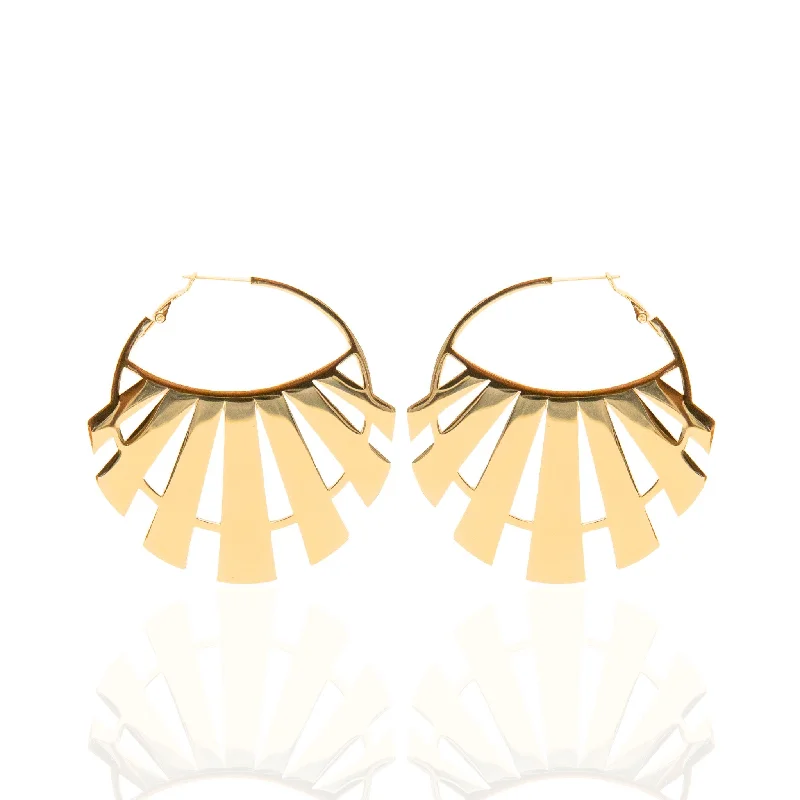 ladies earrings for party wear -Kianga 14k Hoops