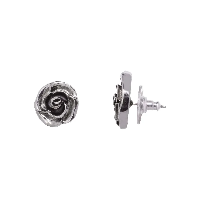 ladies earrings with rainbow gems -1928 Jewelry Silver Petite Flower Stud Earrings