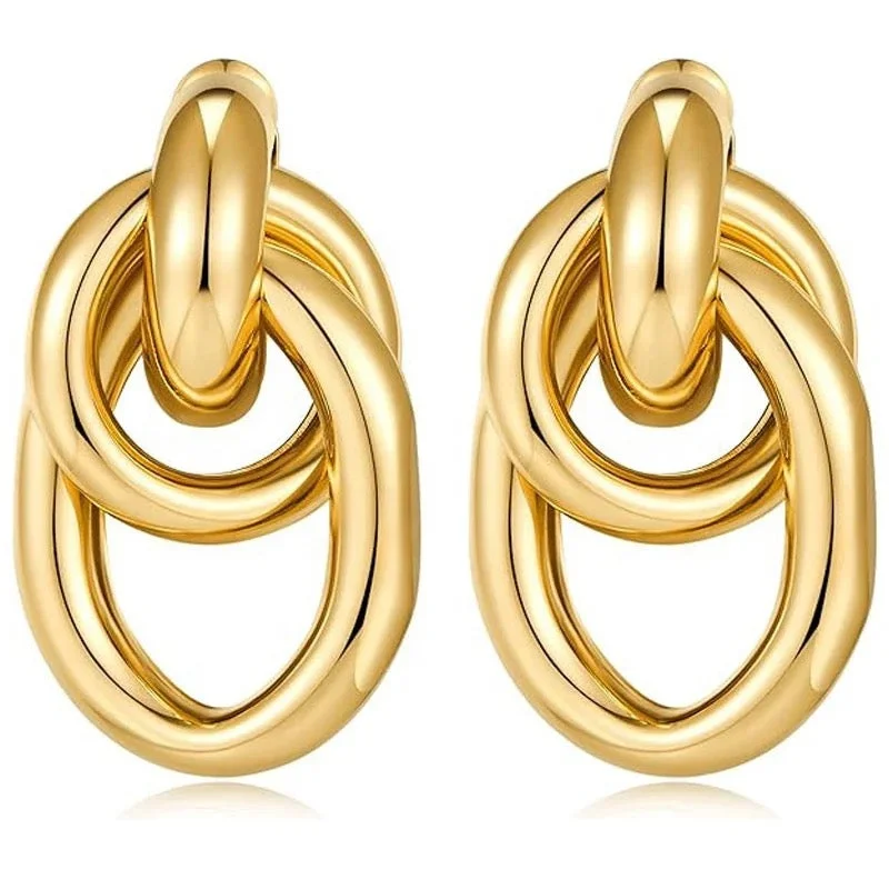 ladies earrings for trendy women -Andy Knot Earring