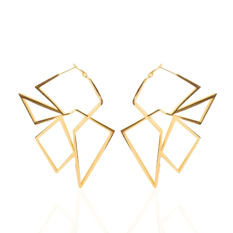 ladies earrings hypoallergenic metal -Nyah 14k Hoops