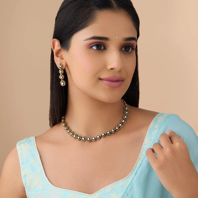 necklaces with blue sapphire -Kundan Necklace 174494