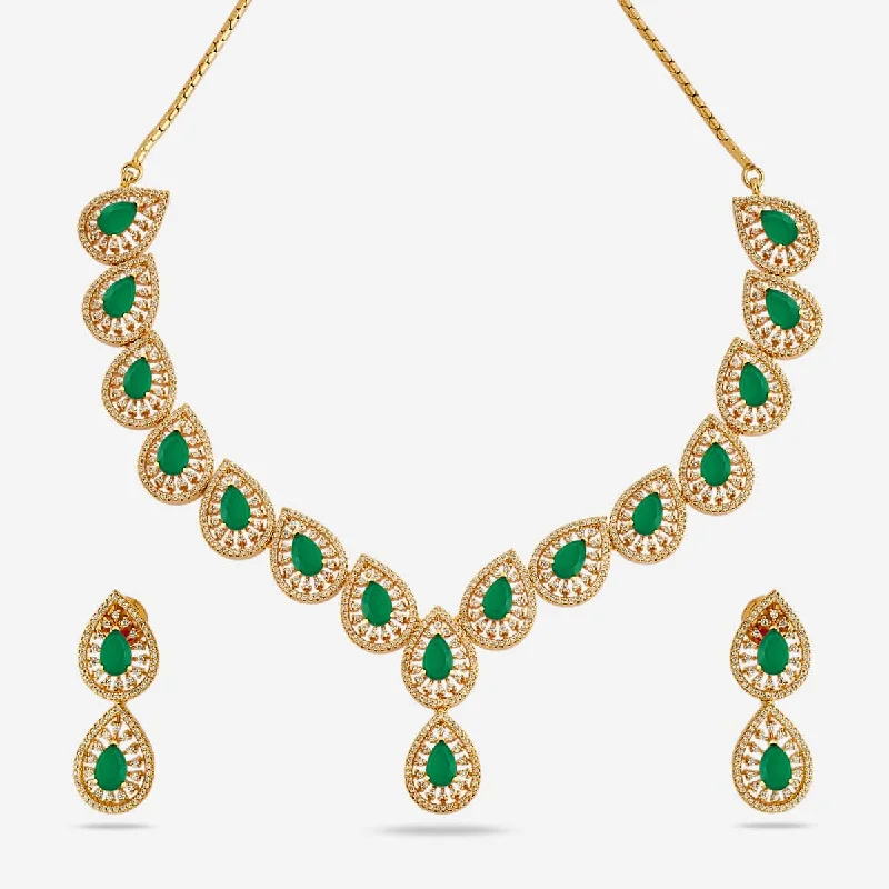 necklaces with sapphire blue -Zircon Necklace 169329