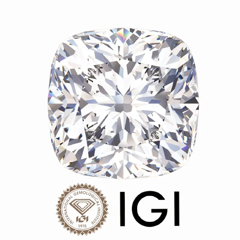 ladies engagement rings platinum luxury -1.29 ct. Cushion Wholesale IGI Certified Lab Grown Loose Diamond. (VS1 / E)