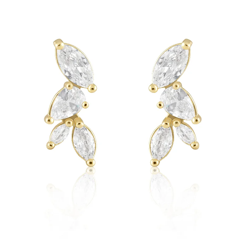 ladies earrings with moonstone -Constance Stud