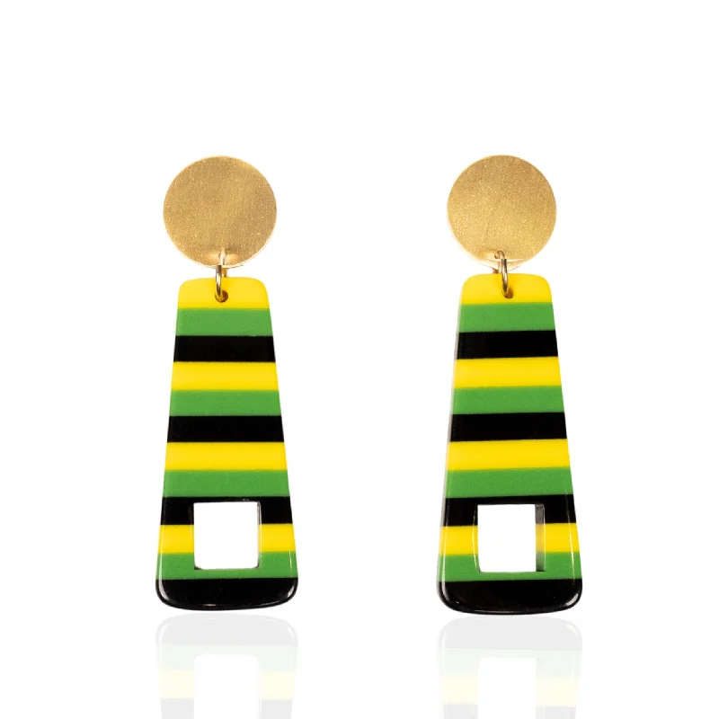 ladies earrings layered look -Brandy Dangles - Rasta