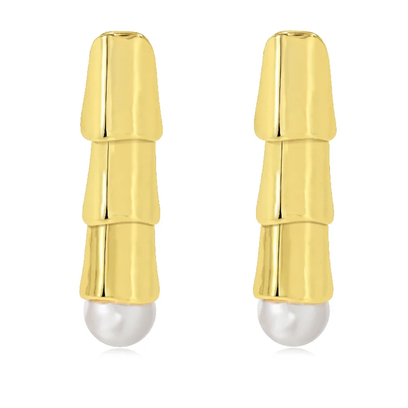 ladies earrings for wedding elegance -Sasha Pearl Statement Earring