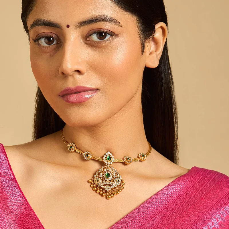 necklaces for daily elegant wear -Silver Temple Necklace 173360