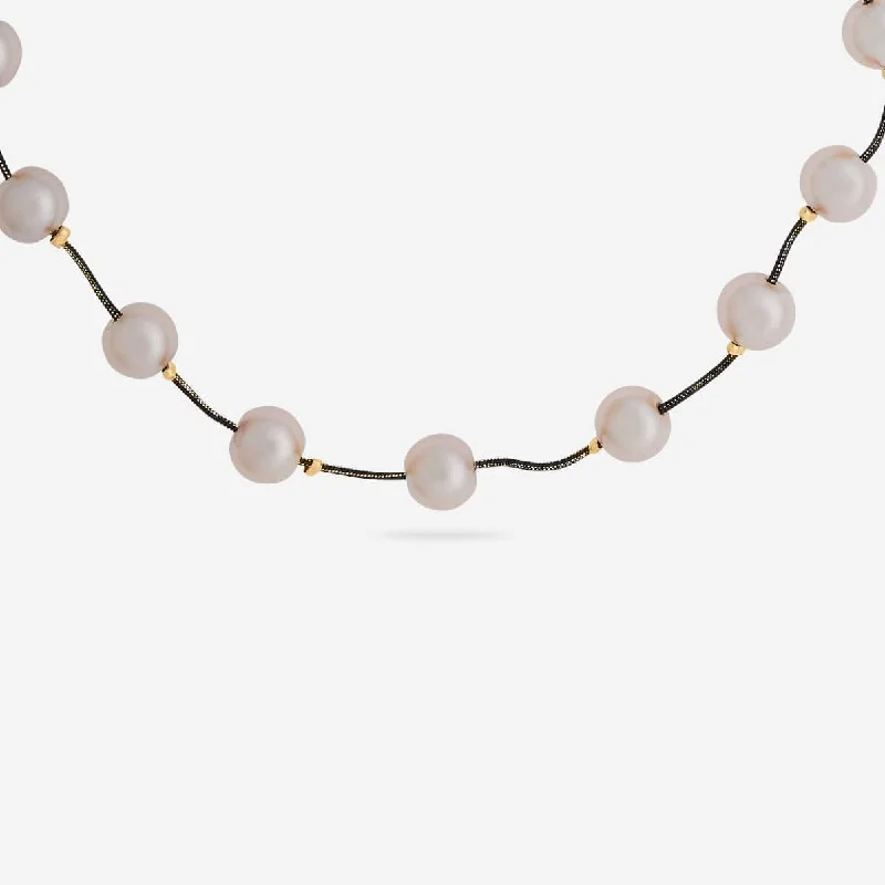 necklaces with onyx black -Trendy Pearl Necklace 174163