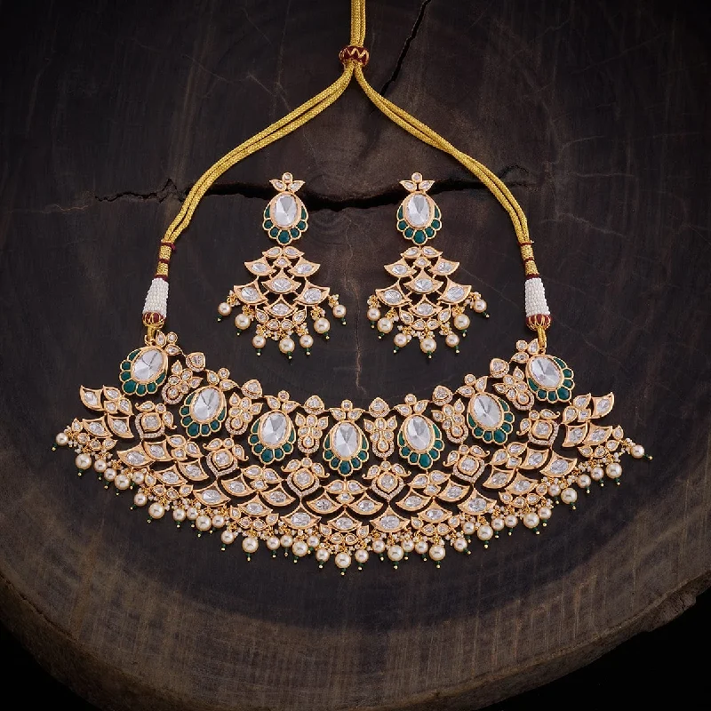 necklaces for bridal elegance -Kundan Necklace 164033