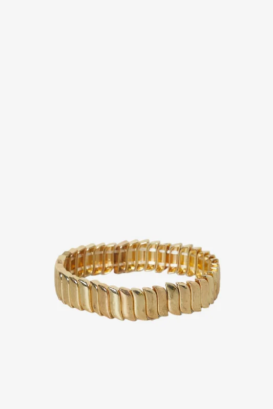 bracelets stylish sleek look -Women Gold Finish Bracelet