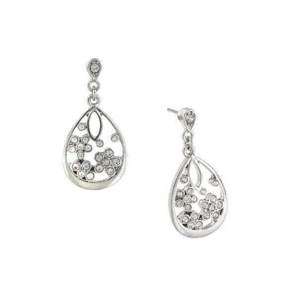 ladies earrings hypoallergenic metal -1928 Jewelry Unique Teardrop Crystal Earrings