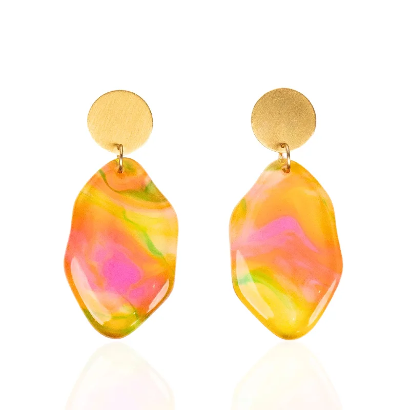 ladies earrings for beach wear -Talia Dangles - Rainbow