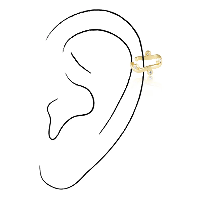 ladies earrings classic elegance -Waverly Ear Cuff