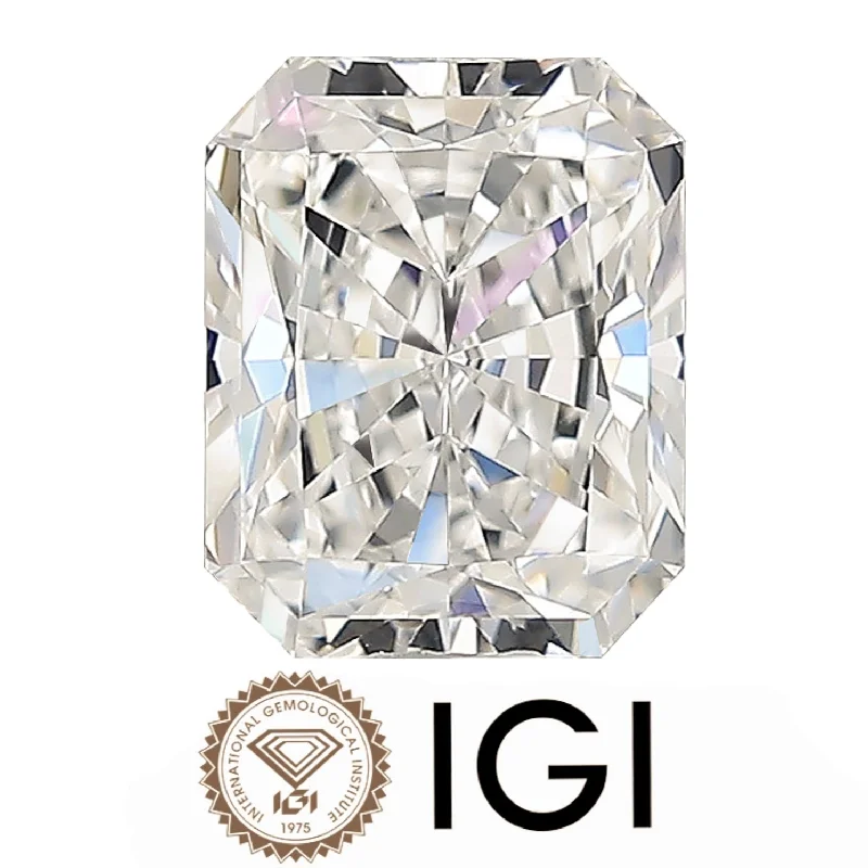 ladies engagement rings high end brand -1.08 ct. Radiant Wholesale IGI Certified Lab Grown Loose Diamond. (VS1 / D)