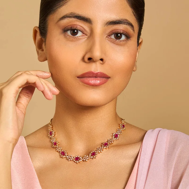 necklaces with sun pendant -Zircon Necklace 173227